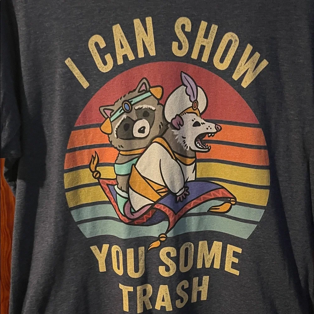 Possum raccoon  Dark Gray T-Shirt XXL - Picture 4 of 4